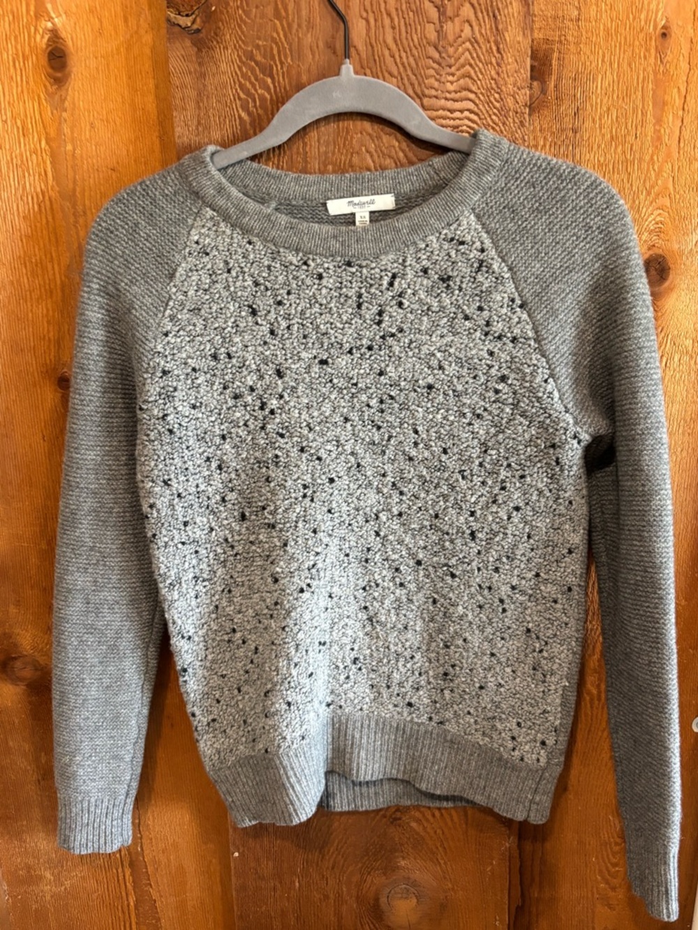 Madewell Wool Crewneck Sweater - Grey Size XS